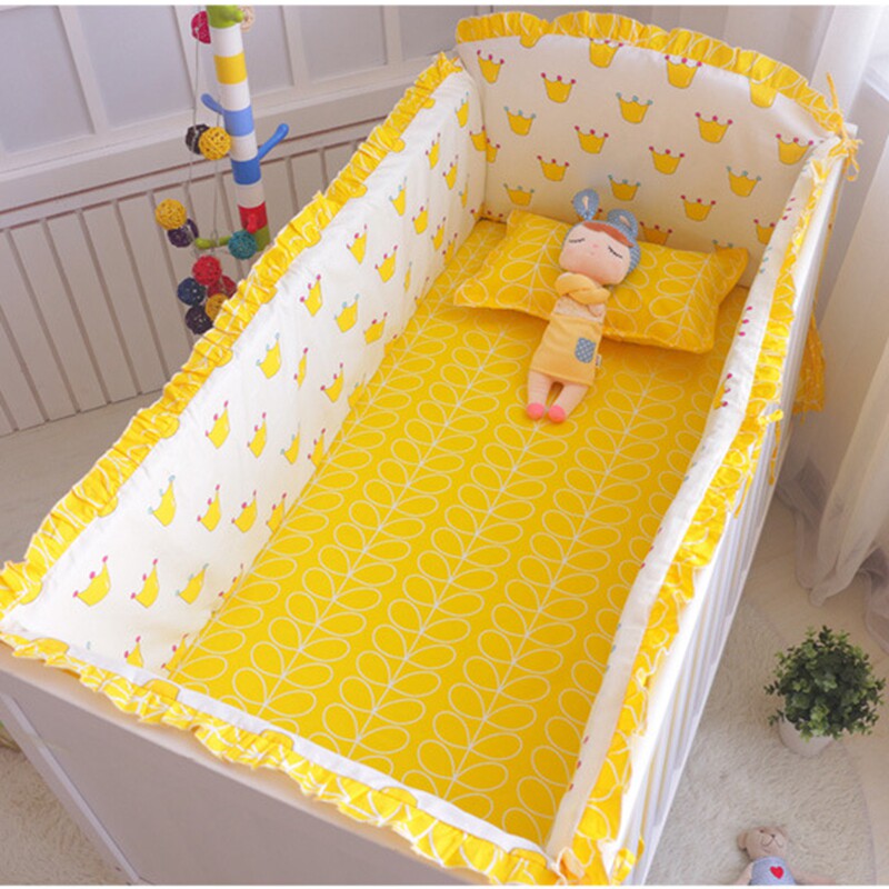 Children's Bed Care Apron Pure Cotton Baby Cot Fencing Cotton Anticollision Bed Enclosure Baby Bed Goods Bed Goods Sponge Circumference 