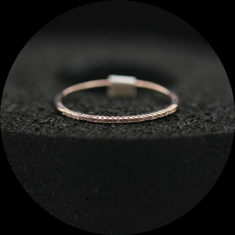 Nhật Bản và Hàn Quốc tấm vàng hồng 18K hàng kim cương nhẫn kim cương mịn màu vàng kim cương lỏng lẻo nhẫn kim cương siêu mịn nữ ngón tay trang sức nhẫn cartier