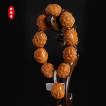Olive nuclear sculptor string of pure handmade virtuoso Handhand pieces Su worked gold cicada iron core 1 9 Zhoushan men
