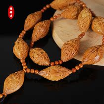 Iron Nuclear Olive Nuclear Sculptor String Suzhou Landscaped Long String Mens Pure Handmade Famous hand piece Su work Zhoushan Wenhang