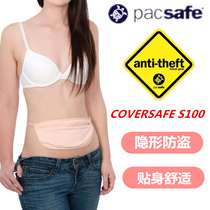 pacsafe travel abroad anti-theft thin passport bag ID storage bag Close-fitting wallet Invisible fanny pack for men and women