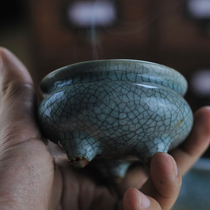 (Longquan celadon aromatherapy furnace) Buddhas antique incense sandalwood incense burner open-chip stove