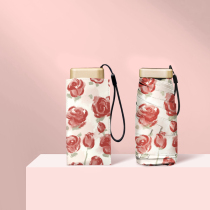 Mini sun umbrella sunscreen Anti-UV beach umbrella Female clear and rain Dual-purpose small portable pocket umbrella 14cm flat umbrella