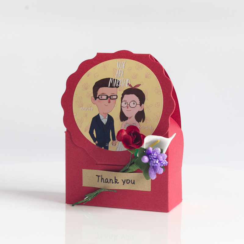 Come to the picture to customize the theme wedding candy box gift box net red carton candy box cartoon candy bag banquet table box