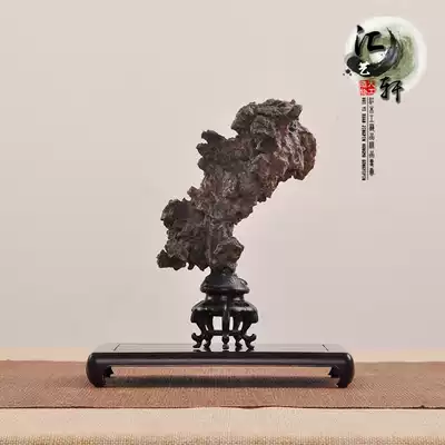 Solid Wood purple sandalwood style reprint long bonsai vase teapot strange stone ornaments base incense burner flower arrangement art support