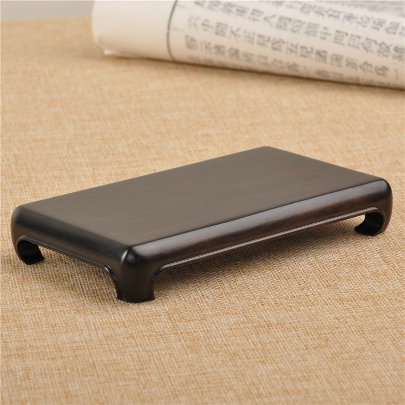 Red Wood Black Sandalwood Purple sandalwood Rectangular Terrace Chite Jade Pendulum with Antique Bonsai Base of Antique Miniatures