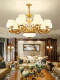European-Style Chandelier, Living Room Lamp, Retro Jade, Modern, Simple and Elegant, Master Bedroom, Gold, New Dust-Proof Lamps and Lighting Fixtures