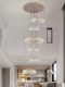 Living Room Chandelier, Circular Light Fixture, Light Luxury and High-End Feel, Elegant Dining Room, Bedroom, Modern Minimalist Style, Grand Villa Lobby Main Light