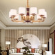 All-Copper Duplex Chandelier, New Chinese-Style Living Room Lamp, Dining Room Rosewood Grand Villa Lighting, Guangdong Zhongshan Lighting Fixtures
