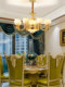 European-Style Living Room All-Copper Large Chandelier for Duplex Villa, French-Style High-Ceiling Self-Built House Lobby, Natural Jade Large Lighting Fixture