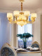 New Chinese-Style Living Room All-Copper Chandelier with Natural Jade for Dining Room, Bedroom, Study, Villa, Duplex, High-End Lighting Fixtures
