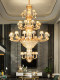 European Light Luxury Living Room Crystal Chandelier, Luxurious and Atmospheric Villa Duplex Floor Dining Room Bedroom Zhongshan New Chandelier