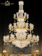 All-Copper Living Room Crystal Chandelier, European-Style Villa Mezzanine Dining Room Master Bedroom Light Luxury French Duplex Large Chandelier