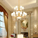 Villa Duplex Large Chandelier with Hollow Design for Three or Four Floors, Living Room Lamp, Staircase Lamp, Zinc Alloy Crystal Lighting Fixtures