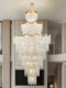 Villa Hollow Living Room Large Chandelier Modern Light Luxury Crystal Lamp Duplex Self-Built House Staircase Lighting Fixtures New Model