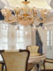 All-Copper Living Room Crystal Chandelier European Style Accessible Luxury Atmospheric Restaurant Villa Mansion Self-Built House Household Jade Large Lamps