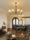 All-Copper American-Style Vintage Living Room Chandelier, European-Style Simple and Elegant Lighting for Villa, Home, Dining Room, Bedroom, Cozy New Model Lighting Fixtures