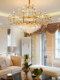 New All-Copper Living Room Crystal Chandelier, French-Style Villa Dining Room Hollow Duplex Staircase Light, European-Style Light Luxury Large Lighting Fixture