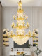 New European-Style Light Luxury Living Room Chandelier, Dining Room Bedroom Crystal Lamp, Villa Duplex Building French-Style Self-Built House Large Chandelier