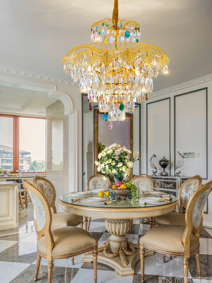 French Bedroom Entrance Crystal Chandelier European Style Accessible Luxury House Self-Built House Corridor Golden Restaurant Small Chandelier Lighting Fixtures