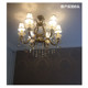 Huanmei Lighting Bronze Classical Lamps European Crystal Lamp Chandelier Living Room Dining Room Bedroom Led Candle Chandelier