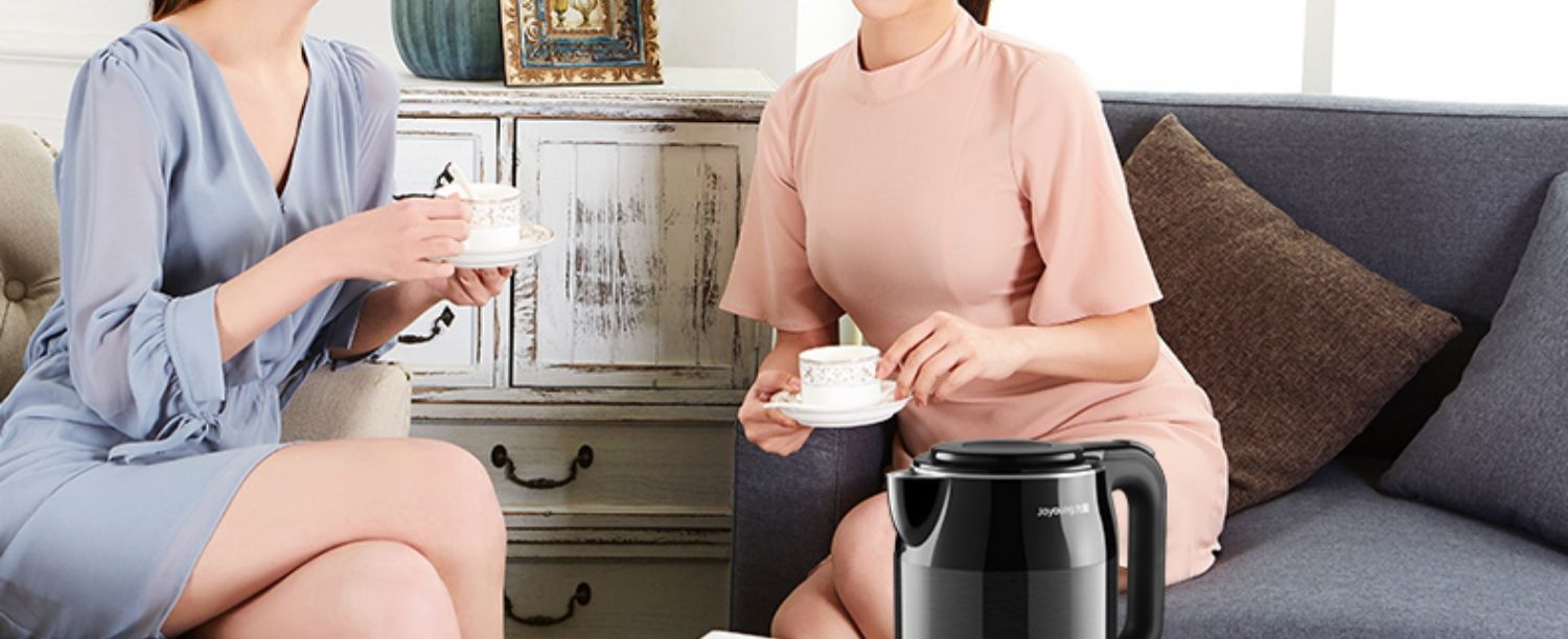cốc đun nước siêu tốc mini Ấm đun nước điện Jiuyang ấm đun nước tự động tắt đôi cách điện một ấm đun nước công suất lớn bằng thép không gỉ - ấm đun nước điện ấm siêu tốc electrolux