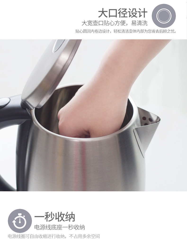 Ấm đun nước điện Jiuyang ấm đun nước inox 304 nhà tự động tắt nguồn cách nhiệt 1.7L bình nóng lạnh chính hãng - ấm đun nước điện ấm siêu tốc mini 0.5 lít