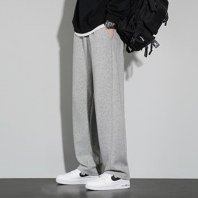 Outlet Pure Cotton Sports Pants for Men, Spring and Autumn 2026 New Style, Loose Straight American-Style Men's Casual Pants
