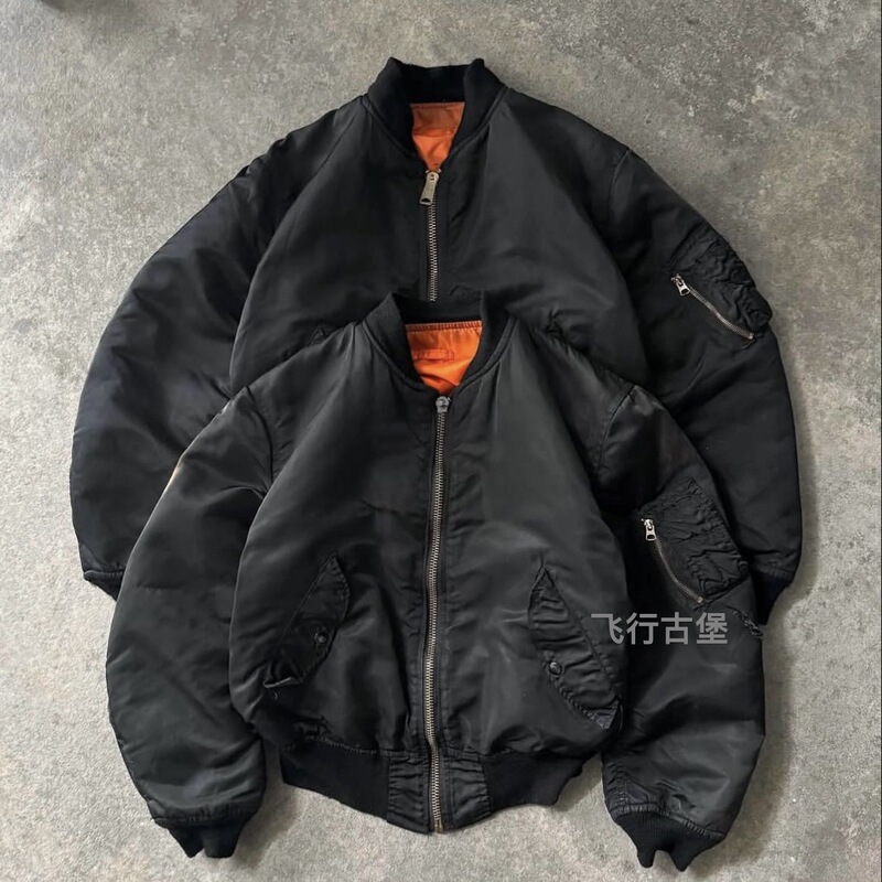 Reversible Ma1 Air and Sea Flight Suit Cotton Jacket, Aerospace Cotton with Wool Lining, Windproof and Light Rainproof, Unisex Cotton Coat