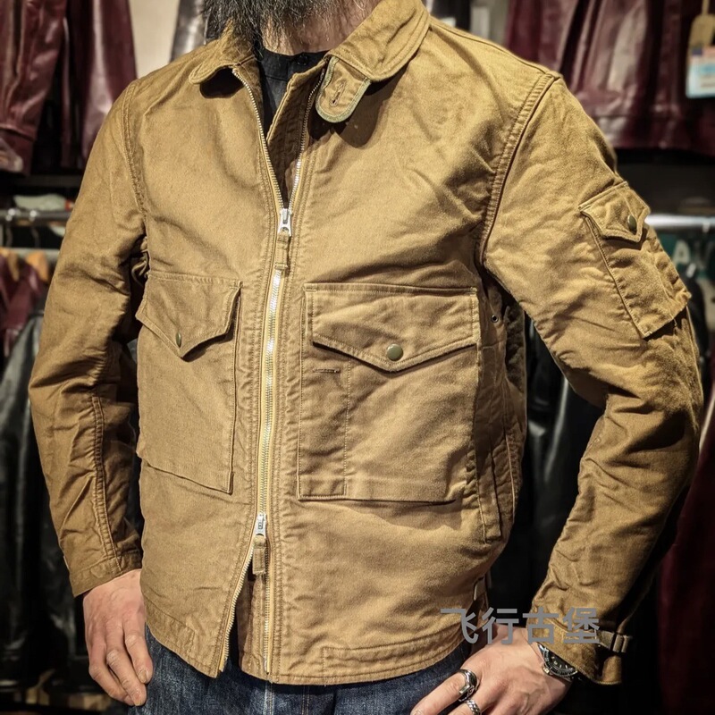 S8 Jungle Woven Fabric Flight Jacket 1940S American Casual Motorcycle Thin Cotton Jacket Multi-Pocket Commuter
