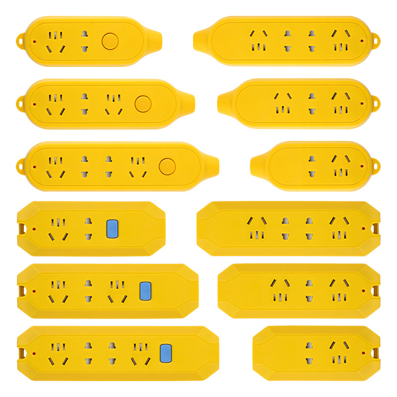 2 sending plugs wireless plug-in socket self-wiring high power towed plug-in wiring board weak electrical overload protection anti-fall