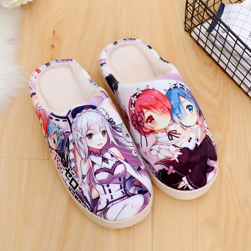 Dép bông Gintama đánh vào phim hoạt hình của phụ nữ khổng lồ cộng với phim hoạt hình nhung ấm áp quanh nhà mùa thu và mùa đông