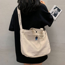 Bag female 2022 new student class niche commuting large-capacity one-shoulder messenger bag canvas bag ins
