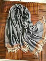 Outer single original single brand custom oversized double-sided jacquard pure cashmere shawl draped gift blanket