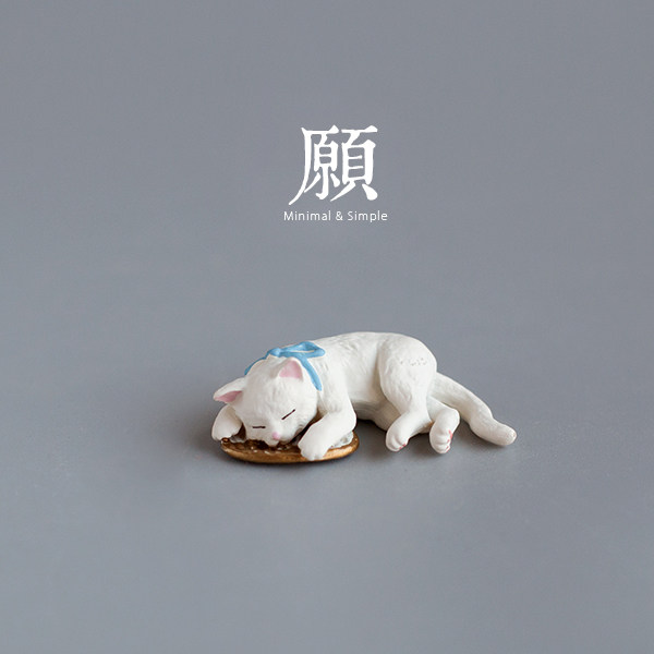 (wish) Genuine Lucky Cat Gardening Meat Micro Landscape Flower Pot Decorative Doll from Japan