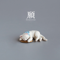 (wish) genuine lucky cat gardening and meaty micro landscape flower pot decoration doll from Japan