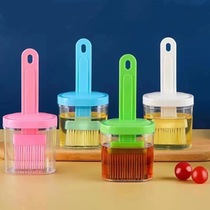 Silicone oil brush kitchen BBQ brush household brand cake high temperature press with bottle in one oil brush batch fa