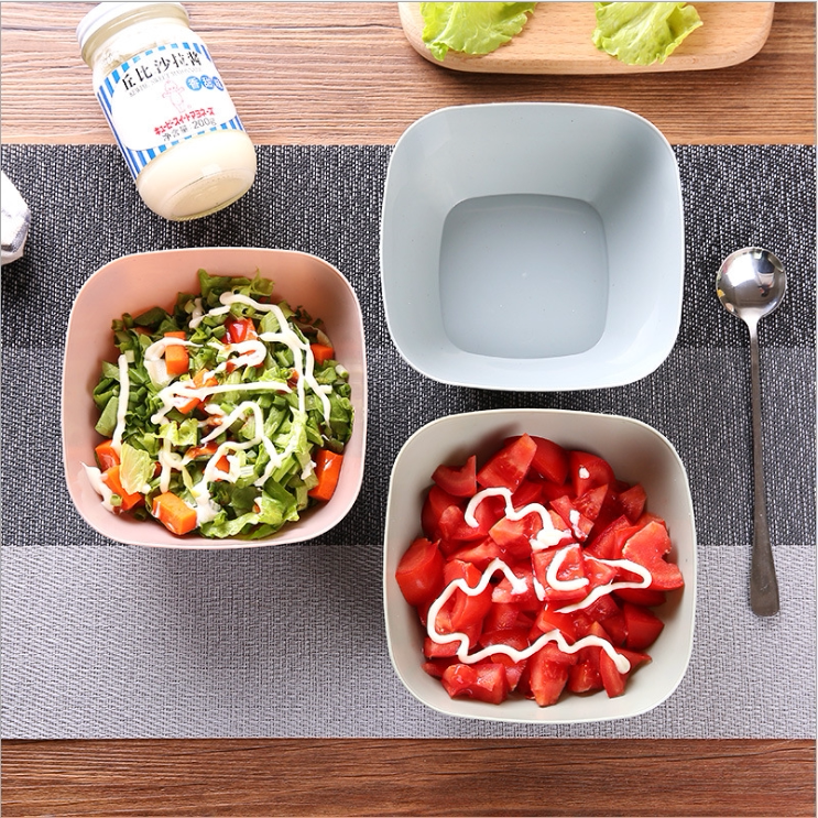 Plastic fruit plate Household kitchen square washing basin Living room fruit basin Salad bowl Coffee table Candy plate Dry fruit plate