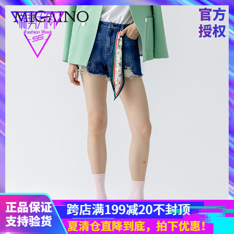 Manya slave women's dress 2019 Spring new fashion Breaking Hole hair side crack cowboy shorts MJ12BA015