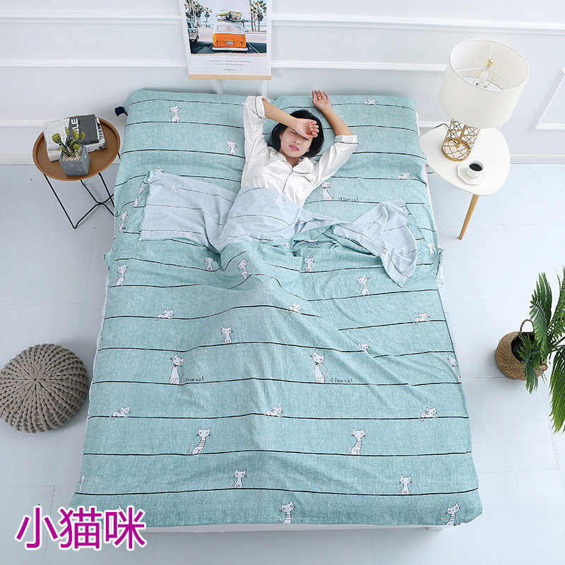 Giặt bông di động người lớn du lịch bẩn bẩn bẩn chống bẩn du lịch túi ngủ khách sạn sức khỏe khách sạn đôi kén ngủ văn phòng