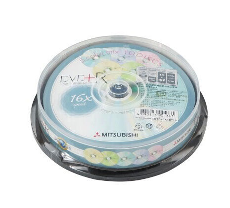 Mitsubishi DVD R 16X 10 bucket blank flat disc DVD disc packaging