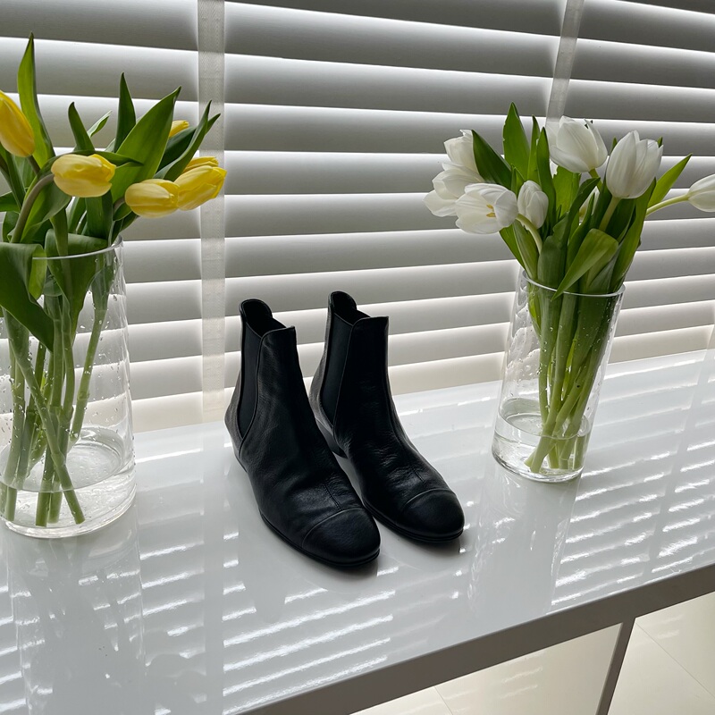 Xiaoxiang Chelsea Short Boots, Short Shaft Women's Slim Boots, Sheepskin, Chen Dan Women's Shoes by Chendan