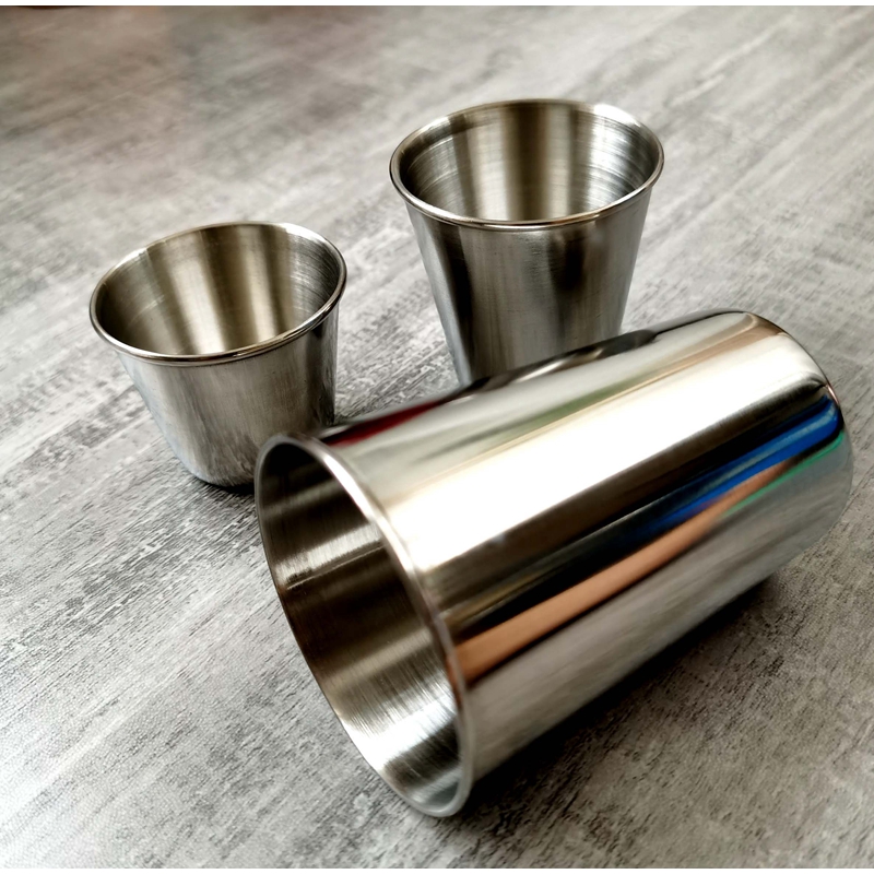 Stainless Steel One Cup White Wine Beer Cups Outdoor Anti-Fall Metal Goblet Q72