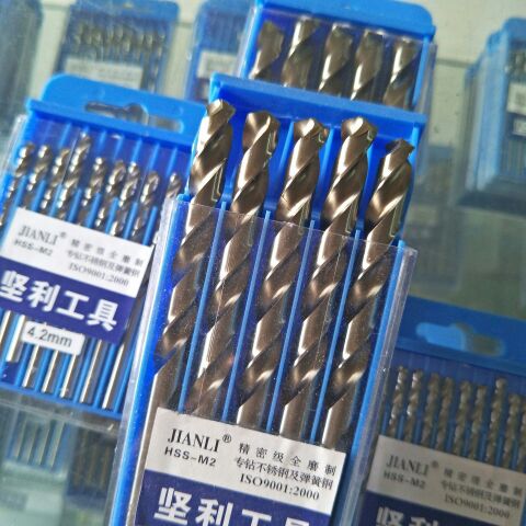 Twist drill bit straight shank tenacious stainless steel drill M2 0__M13 high speed mesh all-grinding metal reaming drill bit