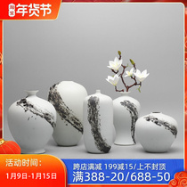 Ceramic vases Modern minimalist home dried flower decorations new Chinese living room creative flower arrangement flower arrangement living room ornaments