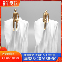 New Chinese wine cabinet decorations ornaments creative fake book characters desk desktop decoration model room desk soft clothes