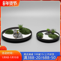 Modern new Chinese simulation green plant bonsai micro landscape ornaments hotel Moss micro landscape landscape soft decoration decoration