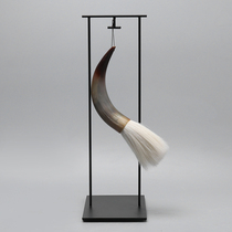 Modern new Chinese creative wrought iron horn brush ornaments home Fortune study desk desktop soft decorations
