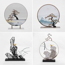 Modern new Chinese decoration creative Wrought iron crafts Home living room art model room decoration Chinese style decoration