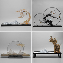 Modern new Chinese door decoration Home living room entrance Lucky rockery crafts Door landscaping soft decorations